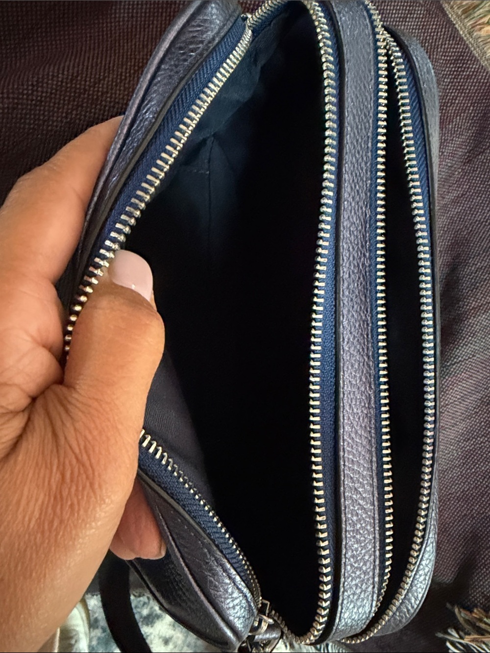 Coach Metallic blue Leather Crossbody Bag - Picture 4 of 10